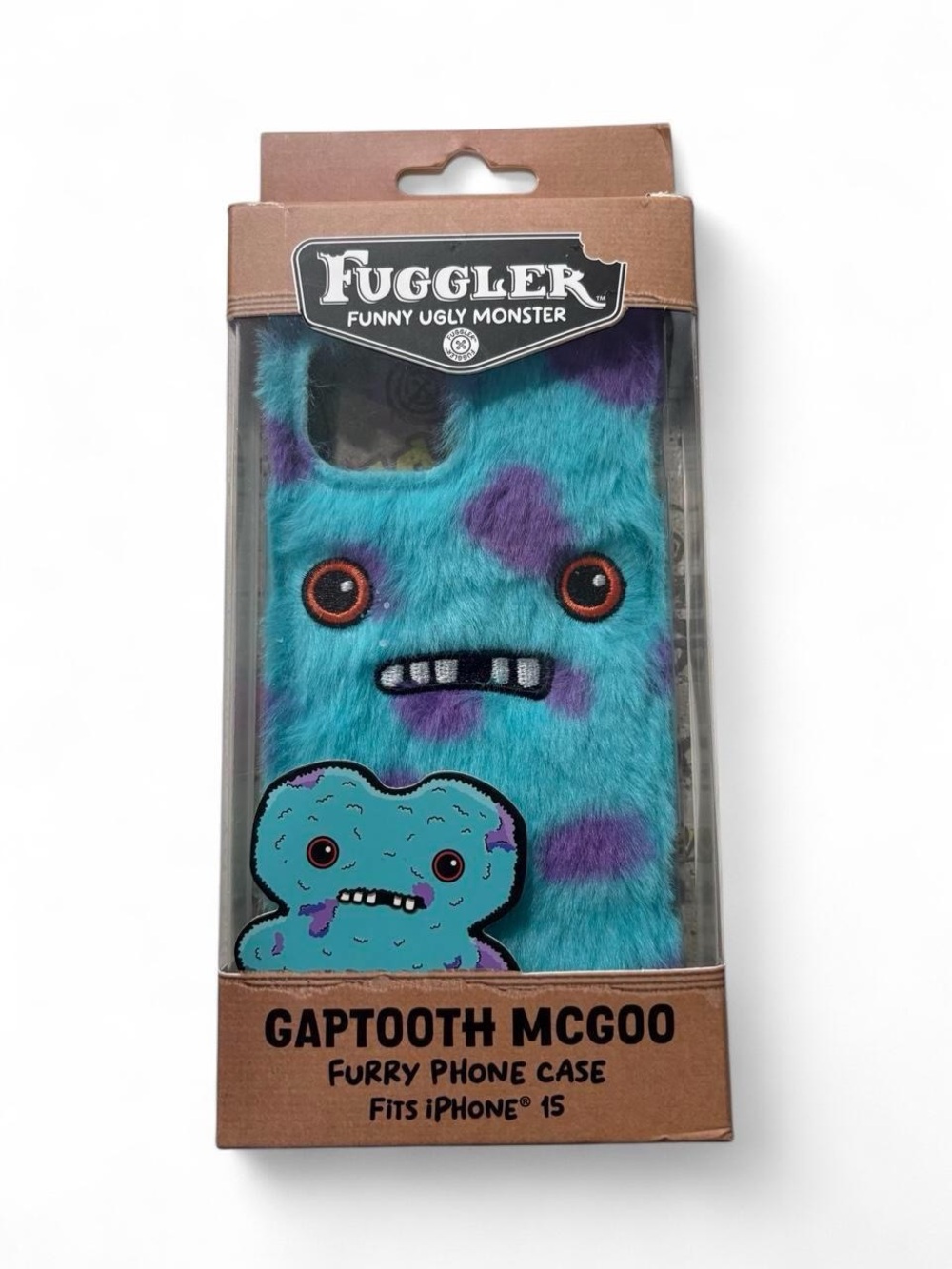 Fuggler Gaptooth McGoo Furry Phone Case in Blue with Purple Spots